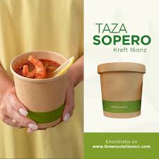 Envase redondo kraft 26oz PLA