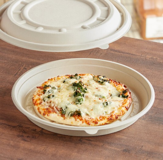 Tapa fibra para bandeja de pizza 12" (Paq 50 unid)