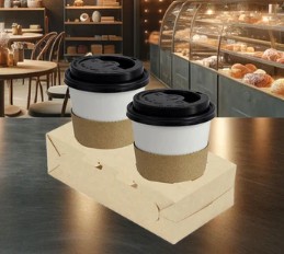 Portavasos Doble Carton Corrugado  (110 uds)