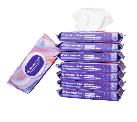 Bamboo Flushable Wipes S/Aroma