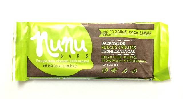 Nunu Bars Coconut Lemon Energy Bar