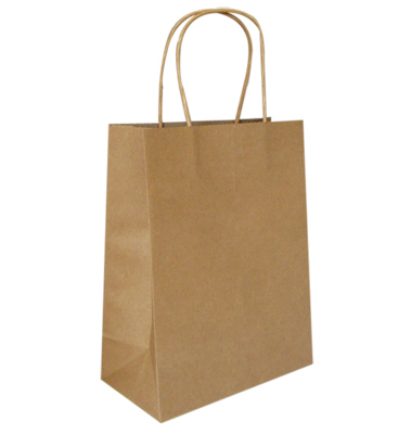 Bolsa Kraft manigueta Boutique Grand 30cm ancho x 12cm fondo x 40cm de alto 