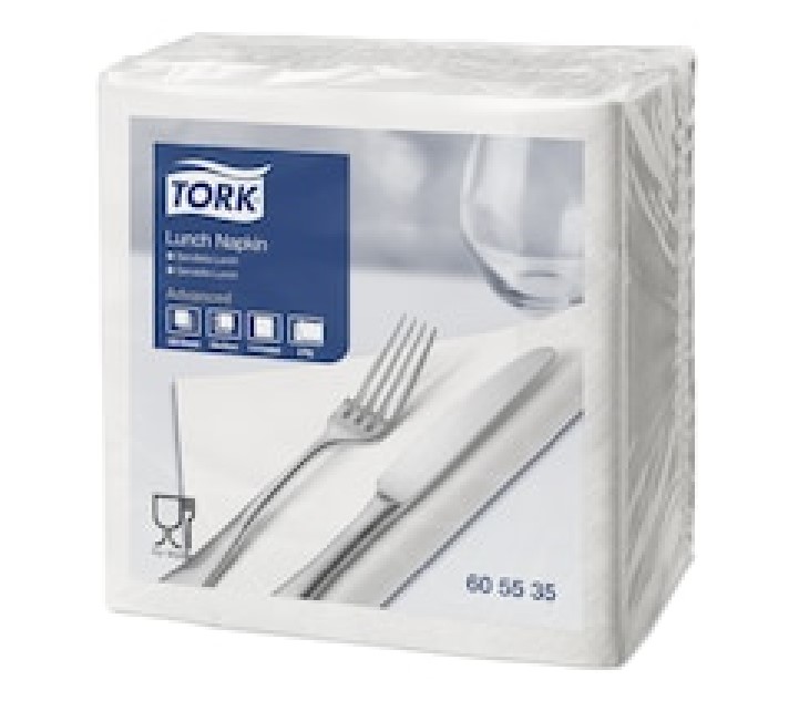Tork White Lunch Napkin 33x33 cm