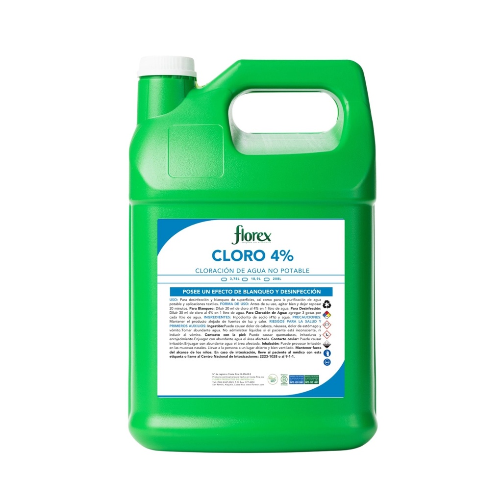 Cloro 4% Florex Galón