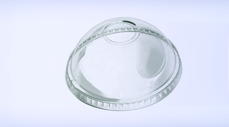 Tapa Domo para Vaso PLA de 12 a 16oz con hueco 90mm