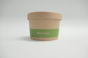 Envase 16 oz Kraft raya verde 