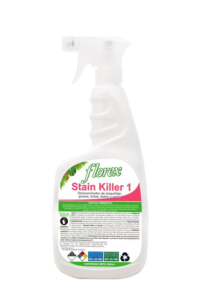 Stain Killer #1 950ml (Quitamanchas Cosméticos )