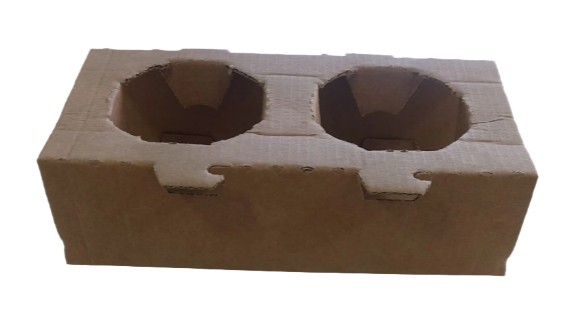 Portavasos Doble Carton Corrugado  (110 uds)
