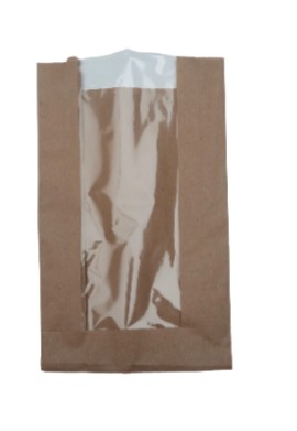 Kraft Quarter Baguette Bag with Window
