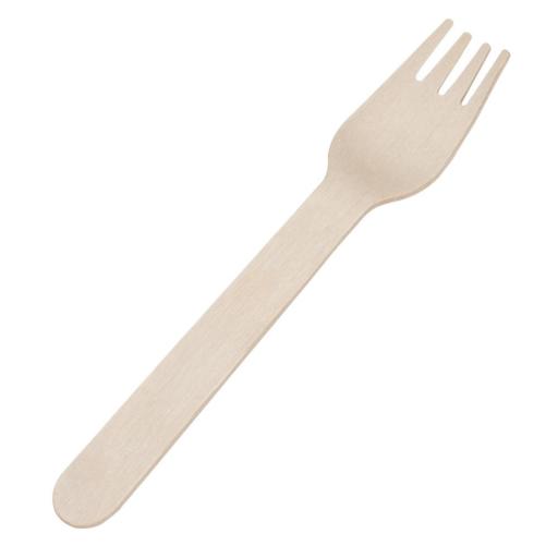 Tenedor Madera Desechable Bio