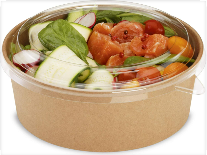 Tazon Kraft 1300ml Con Tapa Plastica CP