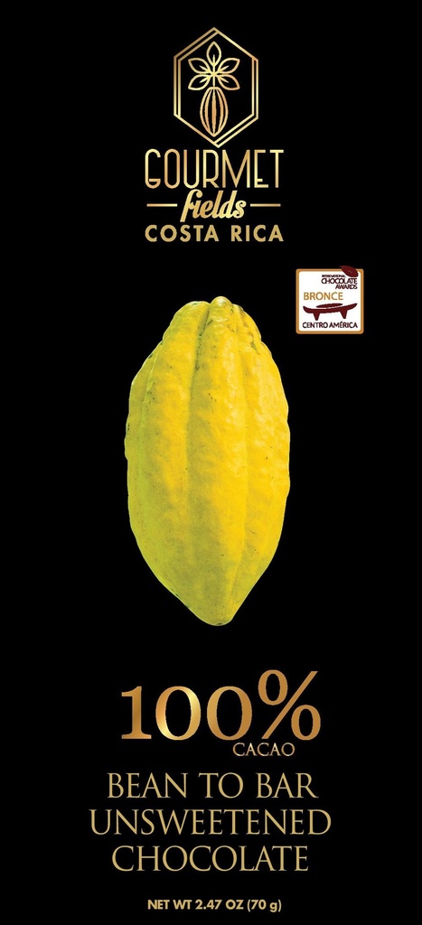 Chocolate 100% Orgánico Sin Endulzar 70g
