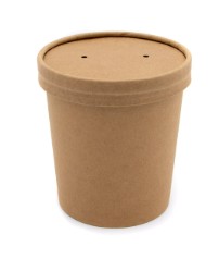 Envase 16 oz Kraft (98mm) raya verde