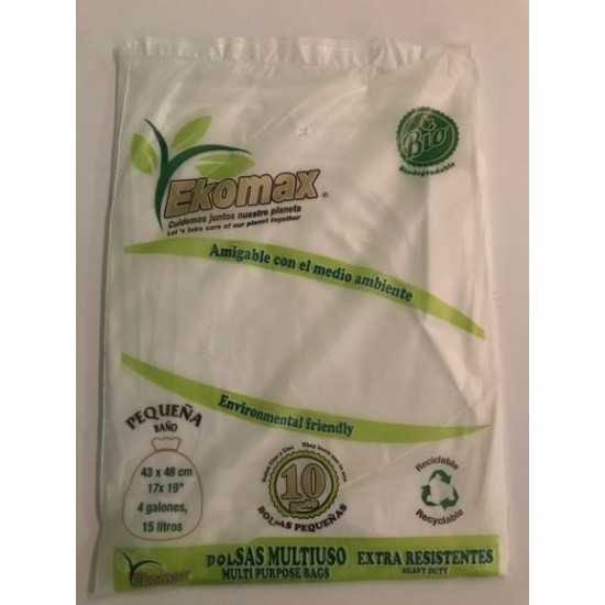 Ekomax Small White Bag pack 10 units