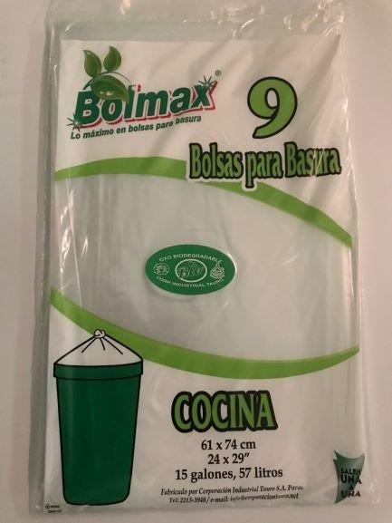 Large transparent Bolmax bag 61x74 cm pack 9 units
