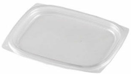 Transparent Rectangular Container Lid 8-16 oz