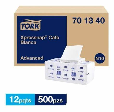 **Tork Xpressnap Café Adv Interfolded Square Napkins 500H(37423)