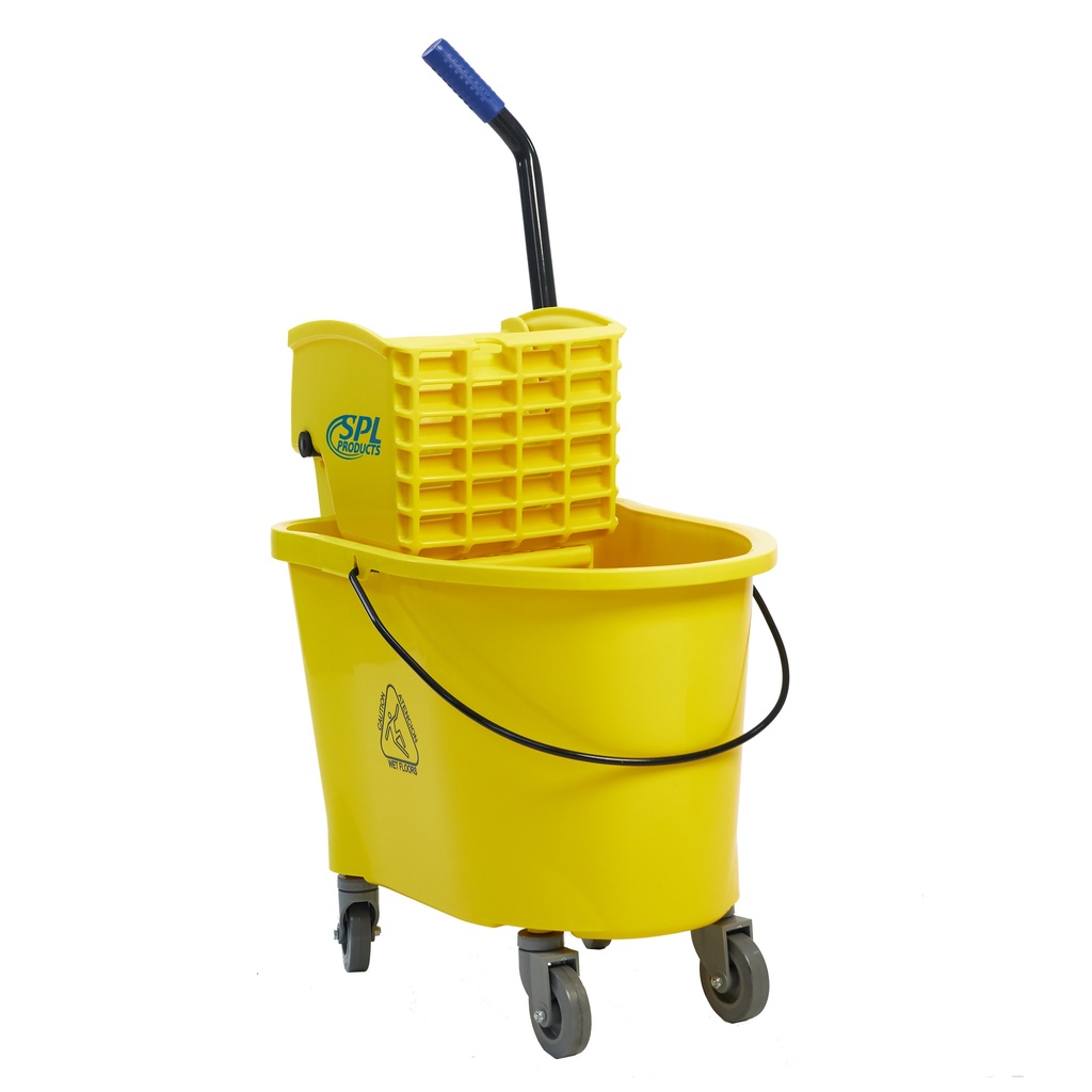 Balde Escurridor con Prensa Amarillo 35L