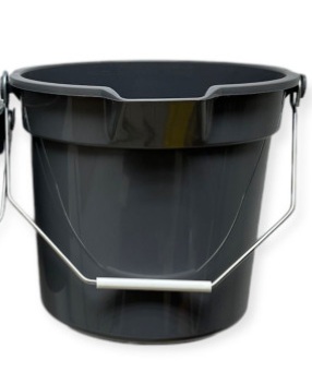 Balde con Medida Negro 12L