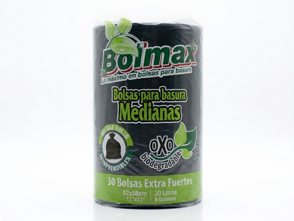 Bolmax Medium Black Bags OXO (12 rolls of 30)