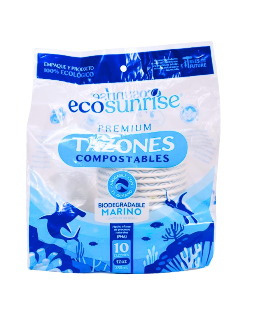 Taza PHA Compost. 12oz (10u.)