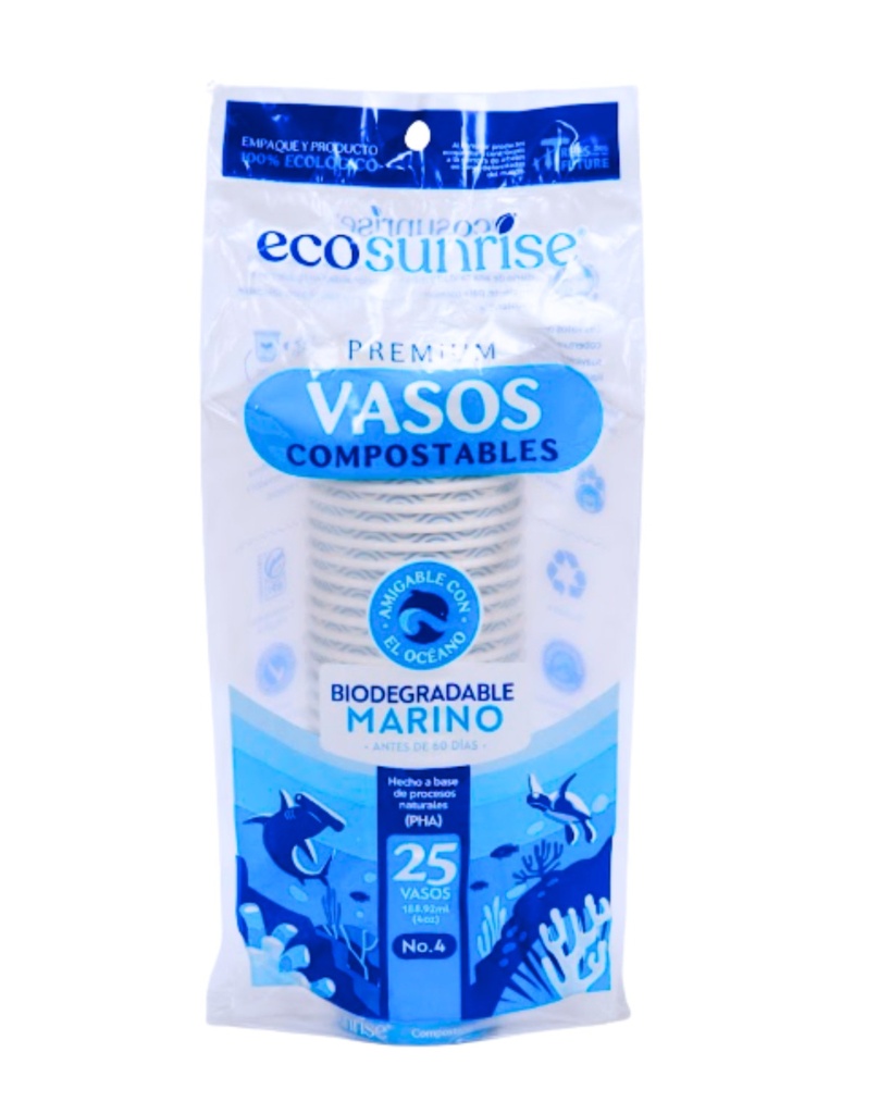Vaso PHA Compost. 4oz (25U)