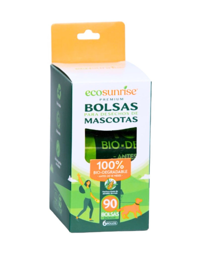 Bolsa Mascota Almidón 6 rollos 90u