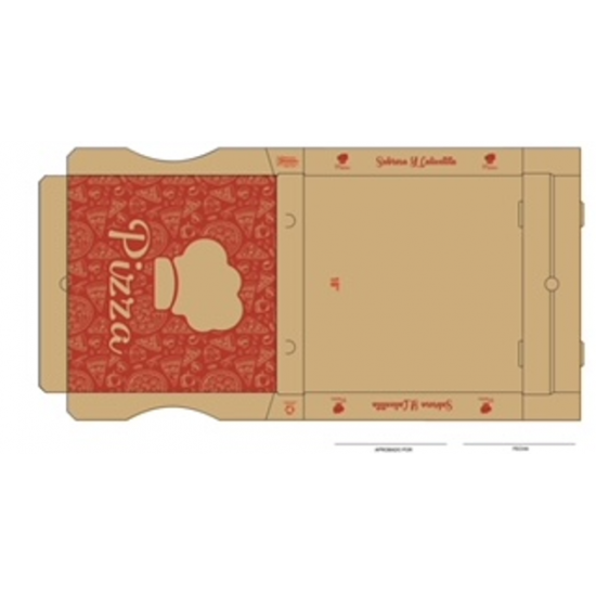 Cartón pizza #18 Impresa 