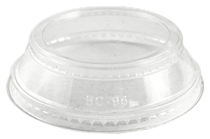 Tapa para parfait (9Q oz - 24 oz) PLA,transparente,sin hueco para pajilla