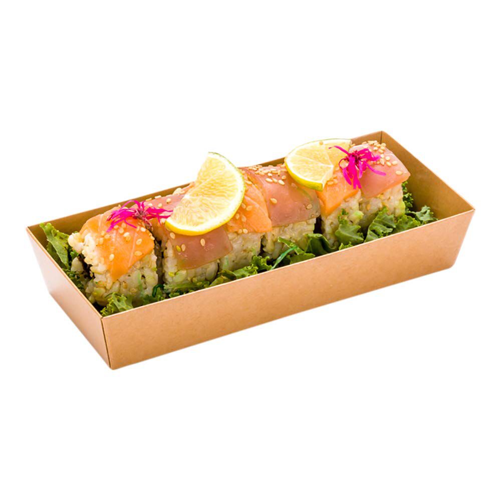 Cardboard Sushi Tray with PET Lid #2