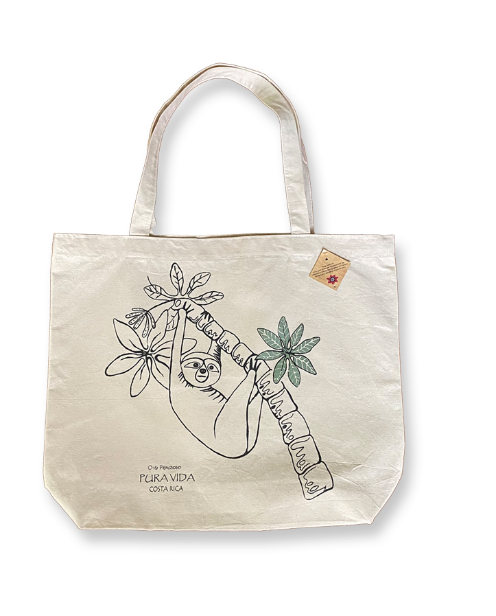 Sloth Canvas Tote 46x45cm
