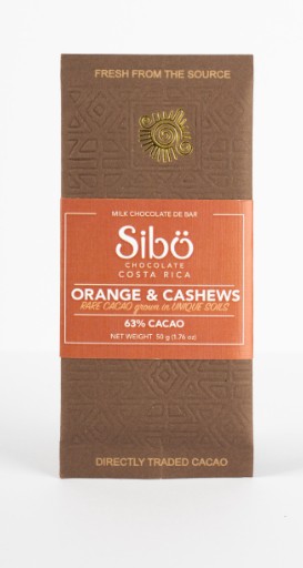 Orange Cashew Chocolate 63% (50gr) 