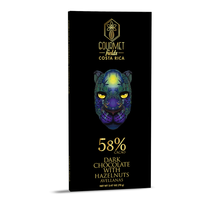58% Dark Chocolate with Hazelnuts 70g