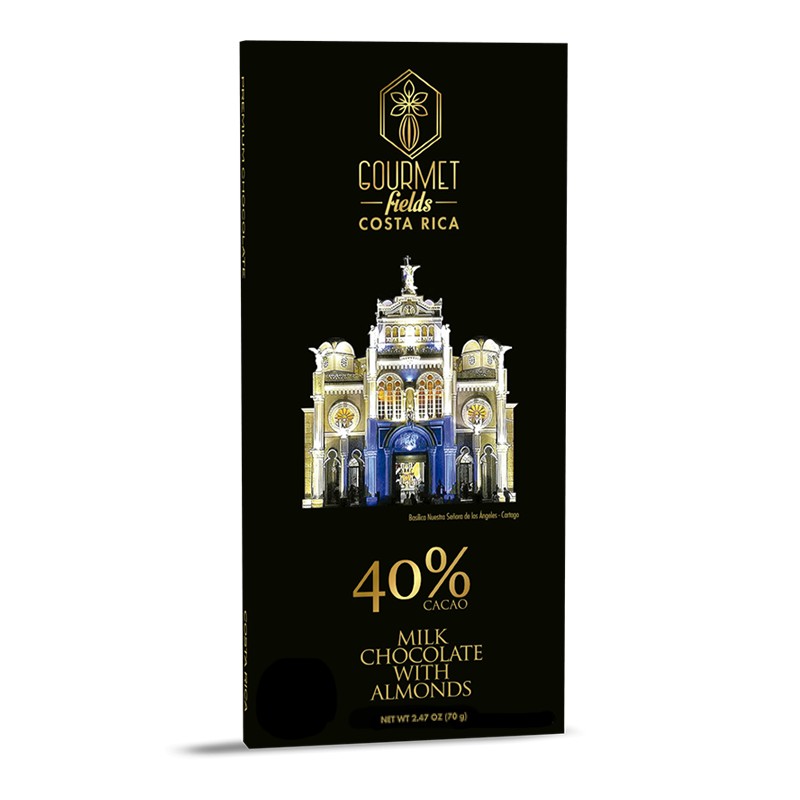 Chocolate 40% Milk with Almonds 50g CP