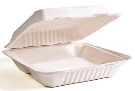 ** 9x6 Bagasse Clamshell