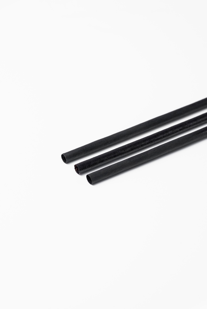 Black Acetate Straw 6mm x 21cm