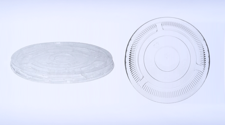 Flat Lid for PLA Cup from 12 to 16oz with 90mm hole 