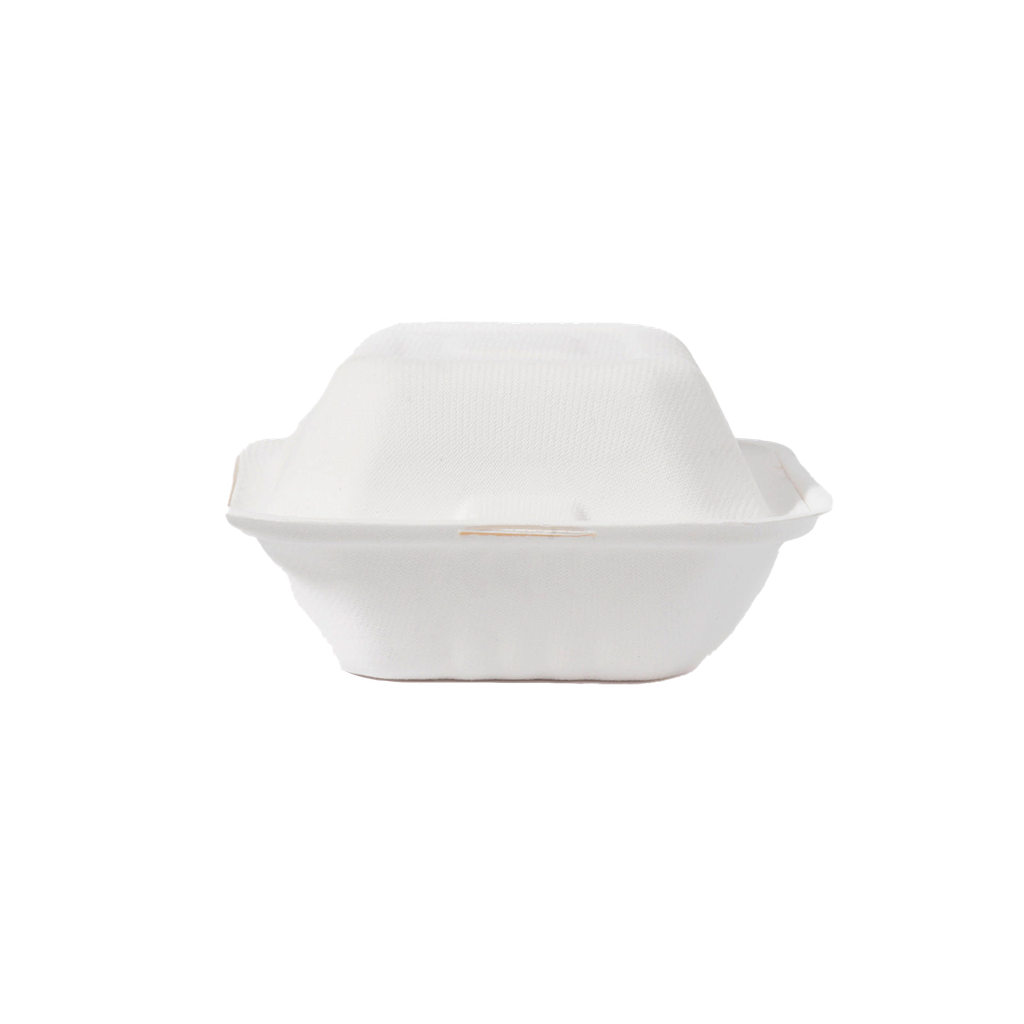6x6 Bagasse Clamshell