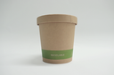 16 oz Kraft container 98mm green stripe