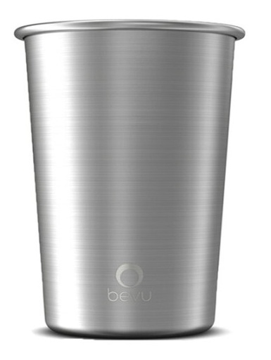 [BVF-355] Bevu® FIESTA Silver Steel Cup 355ml / 12oz
