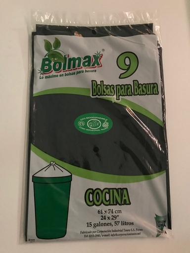 Bolsa grande Bolmax negra paq 9 uds