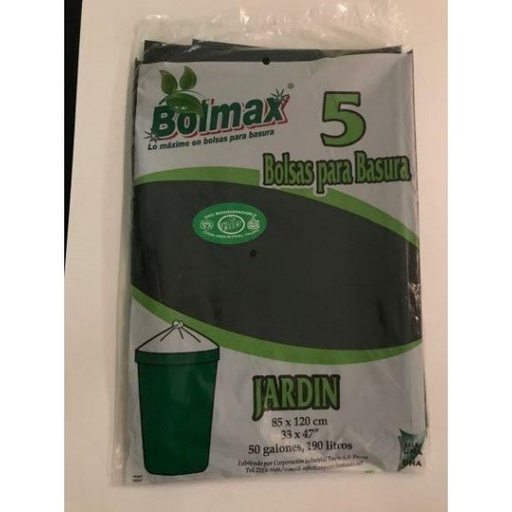 Bolsa Jardín bolmax  Negra  paq 5 uds