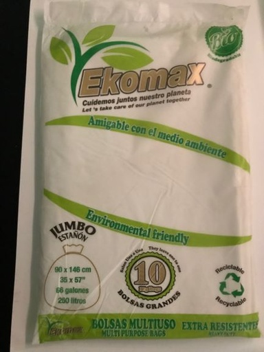 Bolsa Jumbo Ekomax Blanca paq 10 uds