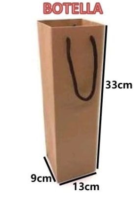 Bolsa Kraft Botella Vino