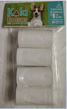 [H2030000] Bolsa para Mascota (KaKi bolsa) 4 rollos de 10 unidades