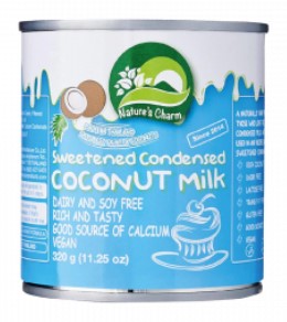 Leche condensada de coco endulzada, 320 ml