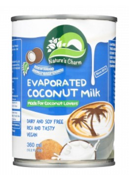 Leche evaporada de coco 360 ml