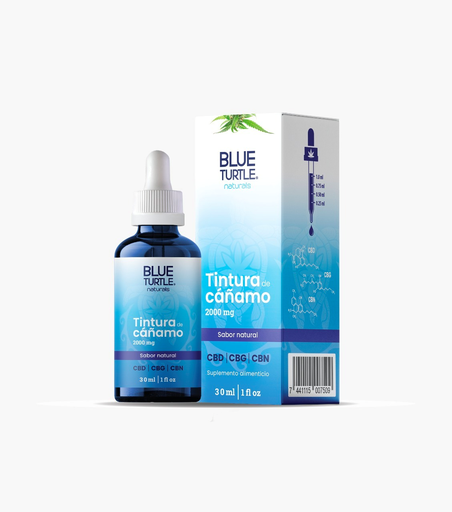[BD001400] Blue Turtle Tinture  - Natural - 2000mg CBD/CBG/CBN