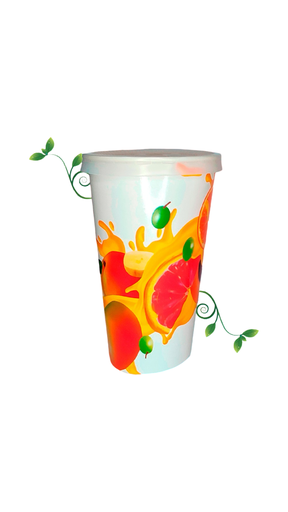 Vasos Cartón 21oz  Impreso una pared (Caja 1000)