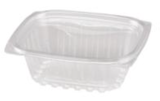 16 oz Transparente rectangular